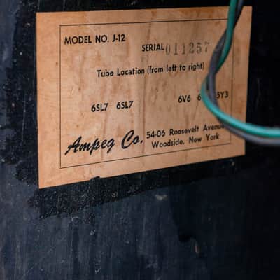1960 Ampeg Jet J-12 Vintage Tube Amp 1x12 w/ Jensen P12S, Navy Random Flair, Serviced & Clean image 10