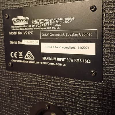 Vox V121C 2x12 **Video image 4