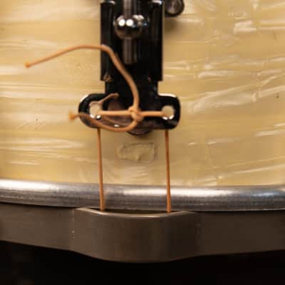 1940s Leedy 5.5x14 Avalon Pearl Broadway Snare Drum image 10