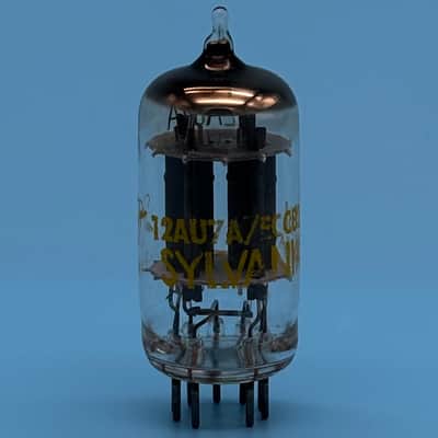 1960s Sylvania 12AU7 ECC82 Vintage Long Plate Halo Getter Preamp Tube! T327 image 2