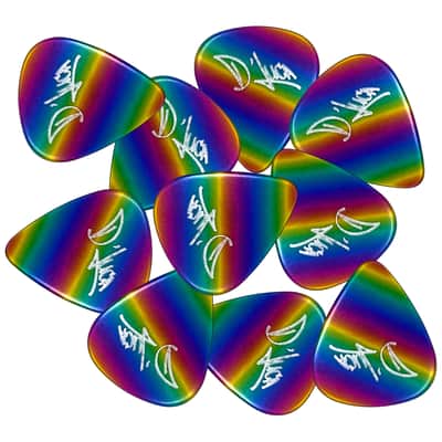 D'Luca Celluloid Standard Guitar Picks Rainbow 1.0mm Heavy 10 Pack image 4