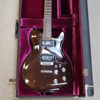Brown-Colored Mosrite of California Blues Bender Model Guitar image 1