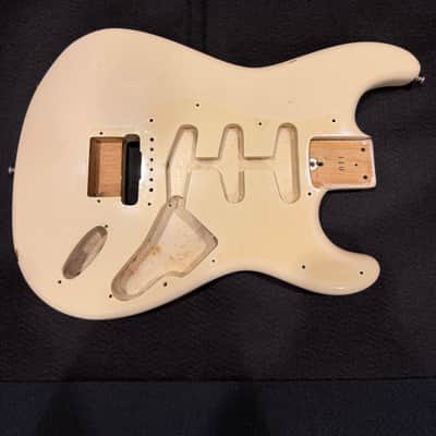Vintage 1983 Squier Stratocaster Japan White - SQ Series 70s MIJ Body Routed for Kahler 2300 image 2