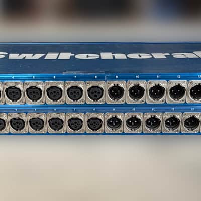 TWO (not one but two!) Switchcraft PT16FX2DB25 16-point XLR (8 male, 8 female) - DB25 Patchbay 2018 Blue image 2