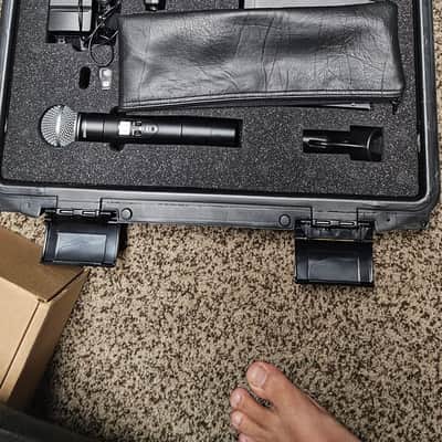 2 Complete Systems-Shure ULXP4 Wireless Tx + Mic + Rx + Cases - Black image 2