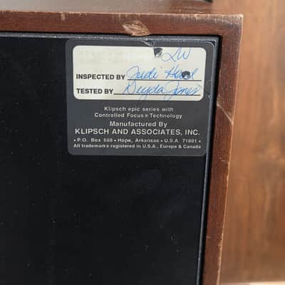 Klipsch Epic CF-4 2-Way Floorstanding Cherry Speaker Pair w/ Single Changed Speaker image 15