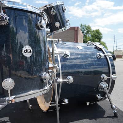 DW USA Collectors Series - Ebony Chaos - 4pc Pure Maple SSC Shell Pack With Ring's (DW - Limited Finish) image 6
