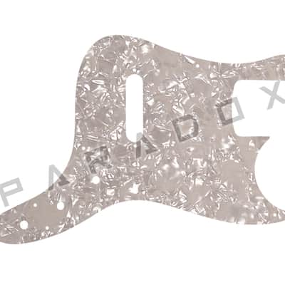 Custom Pickguard For 2004 Made in Indonesia Squier Affinity Bronco Bass - Aged White Pearl/White/Black/White .090"