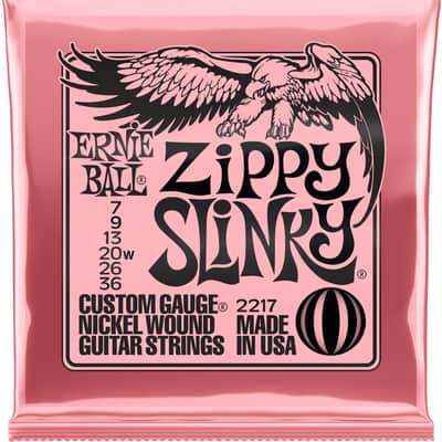 Ernie Ball P02217 Zippy Slinky Nickel Wound Electric Guitar Strings (7-36)