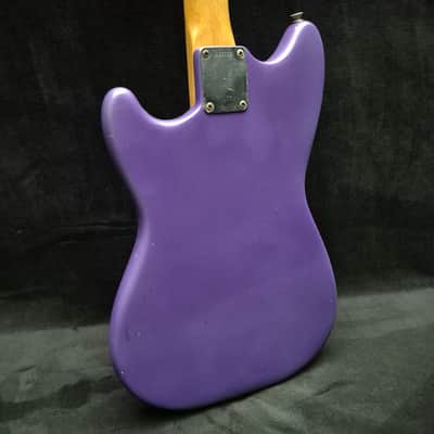 1963 Fender Duo-Sonic with Rosewood Fretboard - Transparent Red under Purple image 5