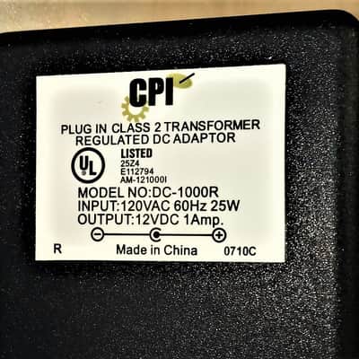 CPI Plug-In Class 2 Transformer Regulated DC Adaptor image 2