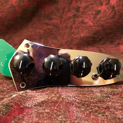 Fender American Elite Jazz Bass Preamp PCB w/ control plate knobs and leads image 1