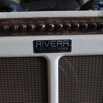 Rivera Sedona Lite 55-Watt 1x12" Acoustic and Electric Guitar Combo 2015 Pearl White with Split Gri image 2