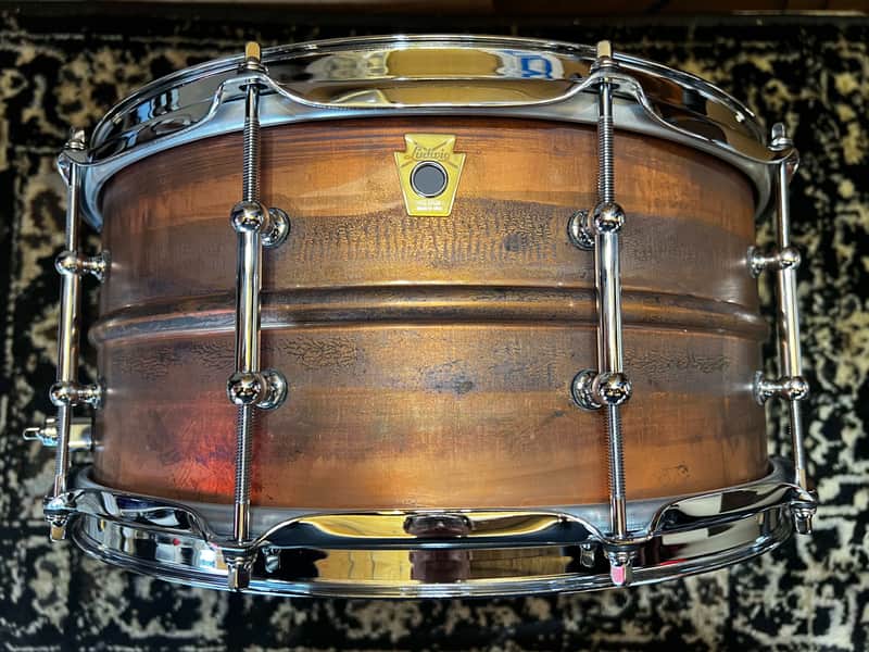 Ludwig LC663T Copper Phonic 6.5x14" 10-Lug Snare Drum with Tube Lugs - Raw Copper image 1
