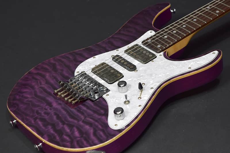 Schecter Japan SD-2-24-AS See Thru Purple | Reverb