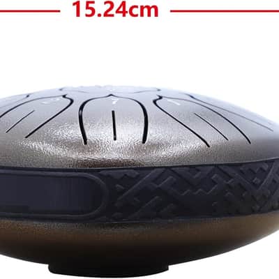 Steel Tongue Drum, 6 inches 11 Notes Handpan Tank Drum Kit, Carbon Steel D-Key Percussion Instrument image 2