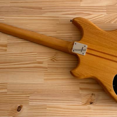 Morris Double Cutaway HH Alembic Clone 1970s 1980s - Natural Transparent in Excellent Condition with Brown Vinylex Gigbag image 14