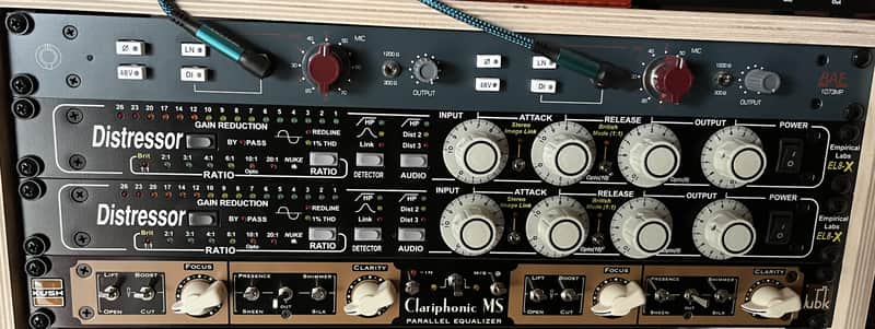 Empirical Labs EL8X-S Distressor Stereo Pair with British Mode and Image Link 2024 - Black image 1