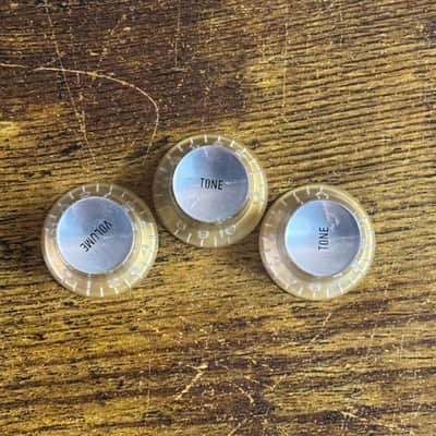 Gibson Custom Shop Reflector Knobs- SET of 3 w/ Light Relic (2020s - Gold) image 2