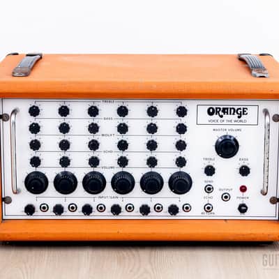 1970s Orange Voice of the World Vintage 6-channel PA Mixer Preamp Head image 2