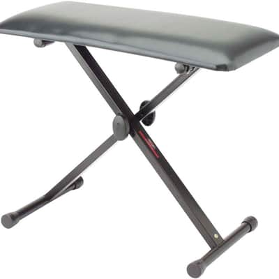 STAGG 3 Positions Height Adjustable Black Keyboard Bench W/x Folding Legs image 2