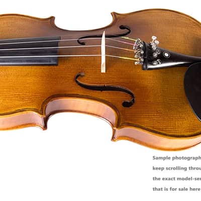 Cecilio 4/4 Advanced Level Violin Featuring Aged 7+ Years - Solid Spruce Top Highly Flamed One-Piece Maple Back and Sides All-Ebony Components, Independent Fine-Tuners, Brazilwood Bows, Hand-Rubbed Oil Finish... image 4