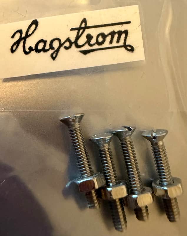 Hagstrom Kent Switch guard flat-head screws with nuts [4 pcs ] image 1