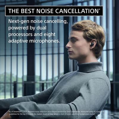 Sony The Best Truly Wireless Noise Cancelling Earbud Silver+1 Yr Warranty Bundle imagen 12
