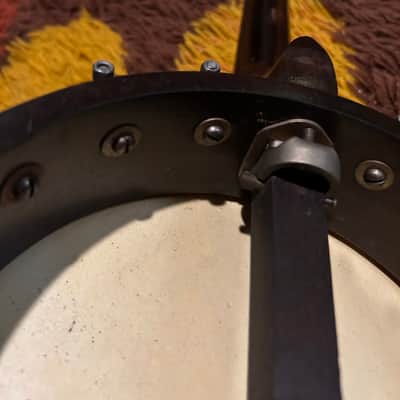 Vintage 1920s–30s Banjo Ukulele / Banjolele – Prewar Chicago Made – Grover Pat. Tailpiece – Original Skin Head - COOL! image 3