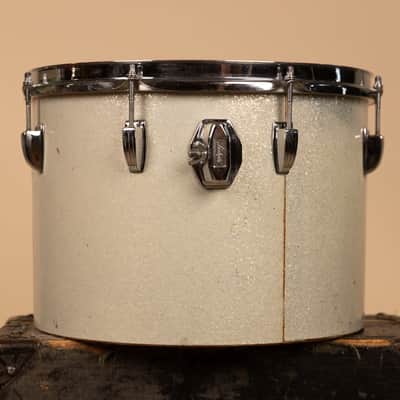1970s Ludwig 10x14 Silver Sparkle Concert Tom image 3