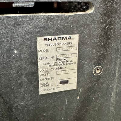 Sharma 900 Rotating Organ Speaker Cabinet 60s-70s - Black image 10
