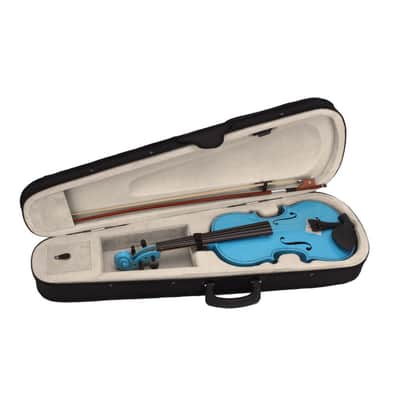 Ozics 4/4 Acoustic Violin Case Bow Rosin Sky Blue image 9