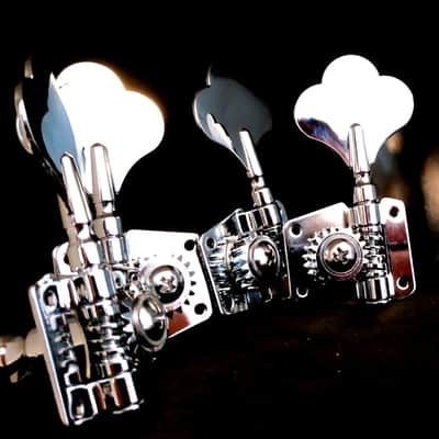 4 Chrome Gear Bass 2+2 tuner, reversible, 14mm image 2