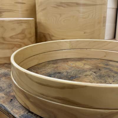 OLIVE ASH exotic wood and Maple 7 pcs shell set - 5 ply core shells - Clear gloss polished BEST OFFERS ACCEPTED! image 7