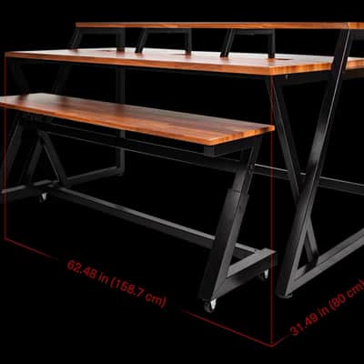 Wavebone Headquarter Studio Workstation Desk and Keyboard Tray 2026 - Walnut image 15