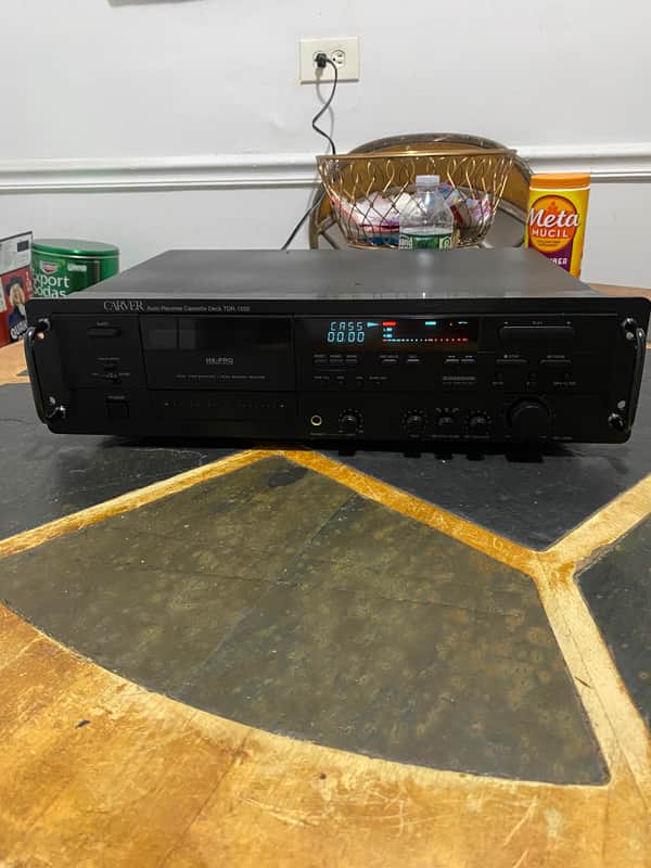 Carver Tdr 1550 cassette deck 1992 - Black image 1
