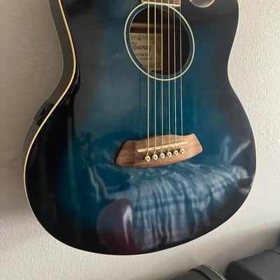 Ibanez TCY10E-TBS Talman Spruce / Sapele Double Cutaway 2019 - 2021 - Transparent Blue Sunburst image 2