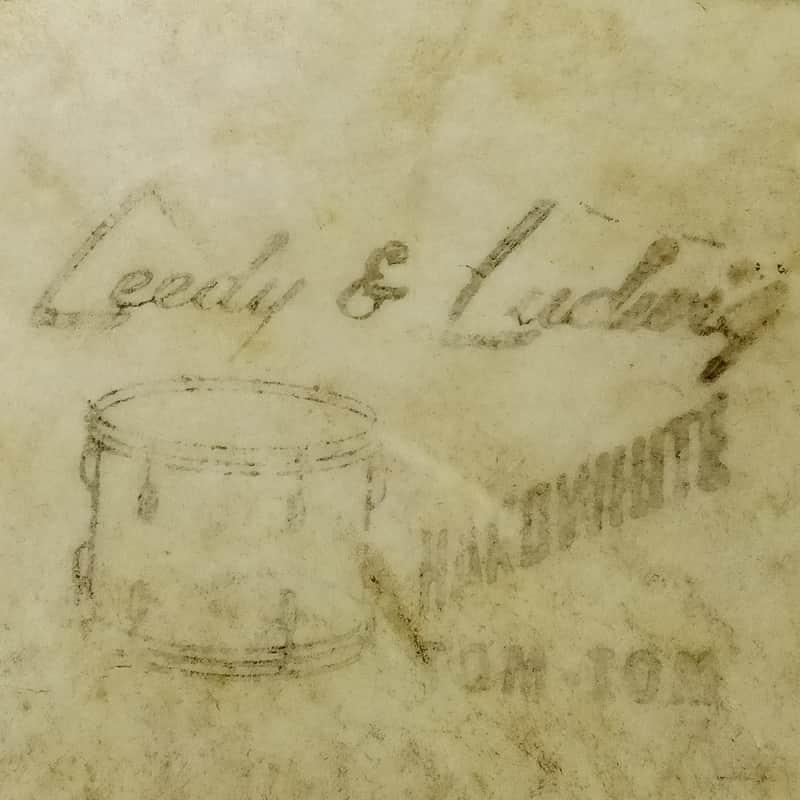 Leedy&Ludwig Hardwhite 13"Calf Skin Tom Drum Head Batter/Resonant Vintage 50s US image 1