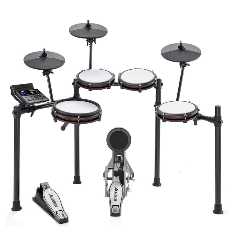 Alesis Nitro Max Kit Eight Piece Electronic Drum Kit with Mesh Heads and Bluetooth image 1