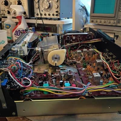πΆβ¨ Yamaha CR-700 Vintage Receiver w/ Original Wood Case β Recap, Tuner Tested, LED Dial, Serviced/Cleaned (120V) image 18
