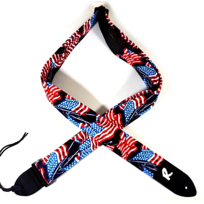 Guitar Collage Guitar Strap- Black White Guitars Composition Strap - Guitars Line Drawings - Works for Electric, Bass, or Acoustic Guitars image 3