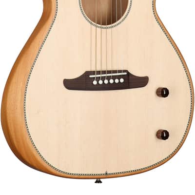 Fender Highway Parlor Thinline Acoustic-Electric Guitar (with Gig Bag), Natural Bild 3