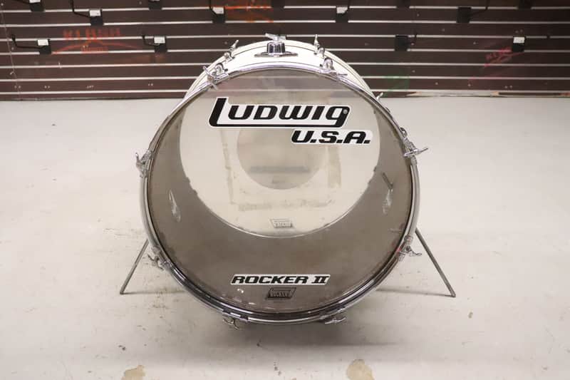 Ludwig USA Rocker 14x22" Bass Kick Drum White Cortex Vintage 1980's image 1