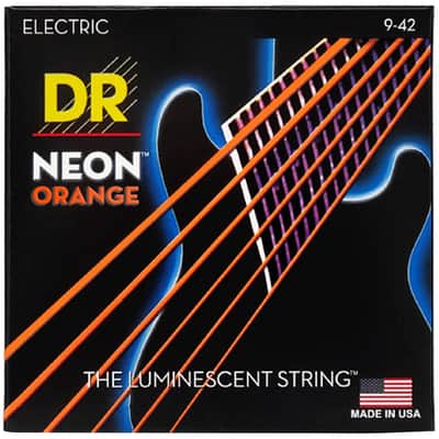 Hi Def Neon Orange 6 Cordes Light 9-42 DR Strings image 2