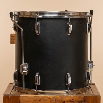 1960s Ludwig 3 ply Floor Tom in Black Panther - 16x16 image 2