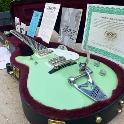 ✮ULTRA RARE✮'15 Gretsch G-6134 Double Cut PENGUIN Ltd ✮BROADWAY JADE✮1 of 25✮Jet image 3