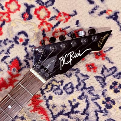 1985 B.C. Rich N.J. Series Warlock w/ Kahler - Made In Japan - Glitter Rock White image 5