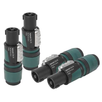 NL4FXX-W-S-4PK | Original Neutrik 4 Pack 4-Pole SpeakOn Cable Connector with Twist Lock for Cable Diameters 6 to 12 mm image 1