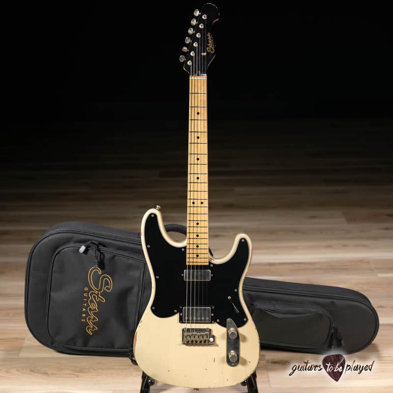 Starr Guitars Maverick Firebird/HB Guitar w/ Gigbag – Vintage Blonde image 1