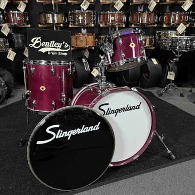 *RARE!* Slingerland StudioKing 3-Piece 12/14/18 Bop Drum Kit Set in Plum Gloss Lacquer w/ Upgraded Die-Cast Hoops image 1